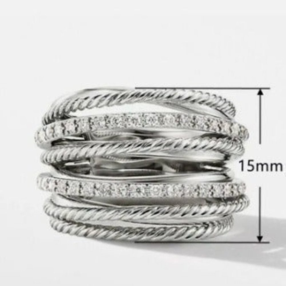 ♡New sterling silver white sapphire ring - Picture 3 of 3